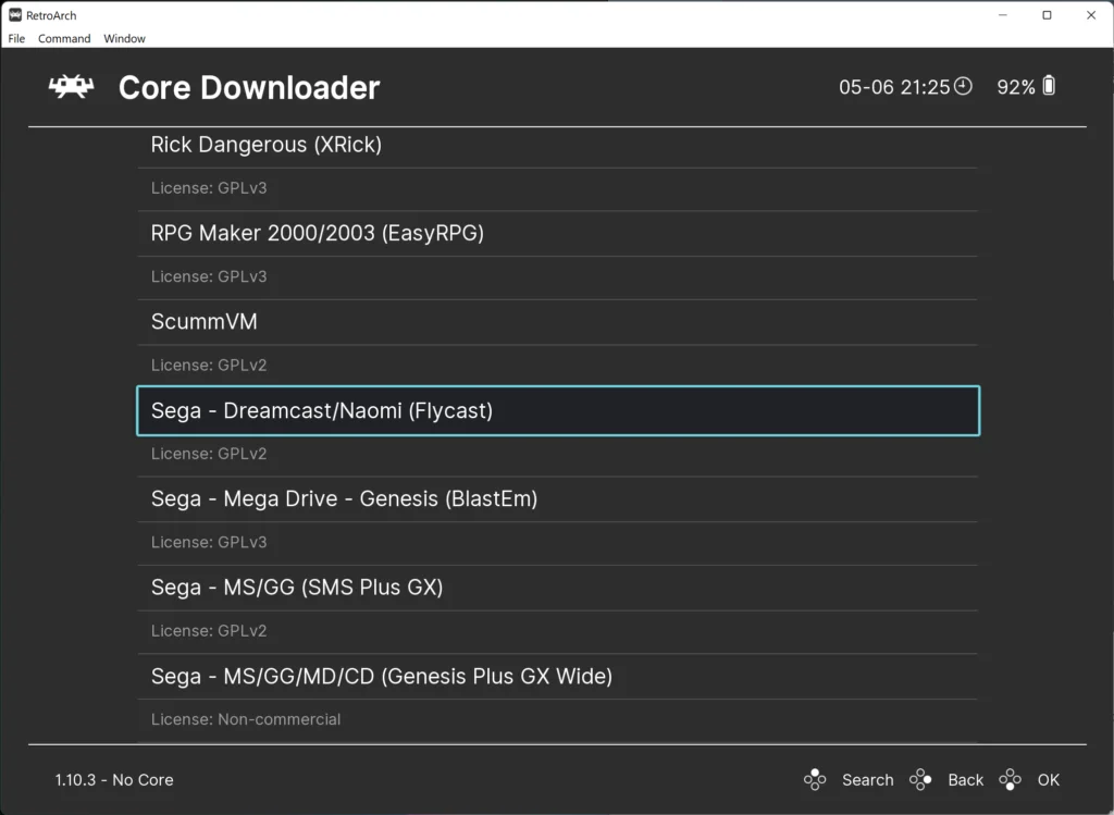 RetroArch Download Sega Dreamcast Core Flycast