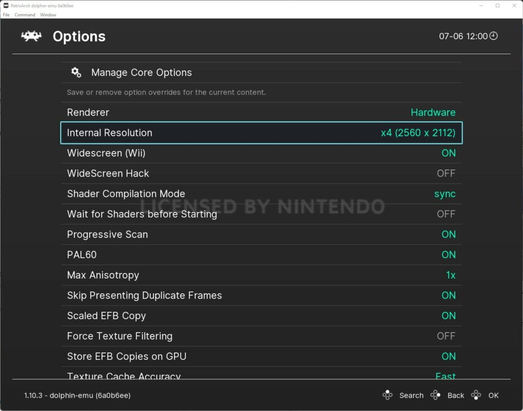 Dolphin Core Options - Upscaling Resolution For Wii Games