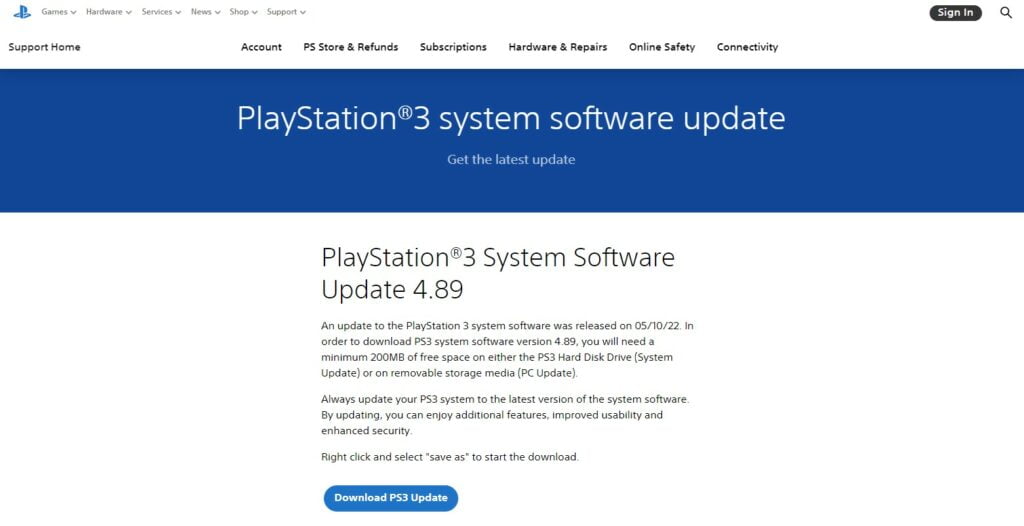 Download PS3 Firmware