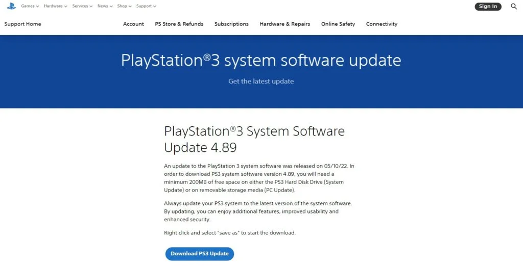 Download PS3 Firmware