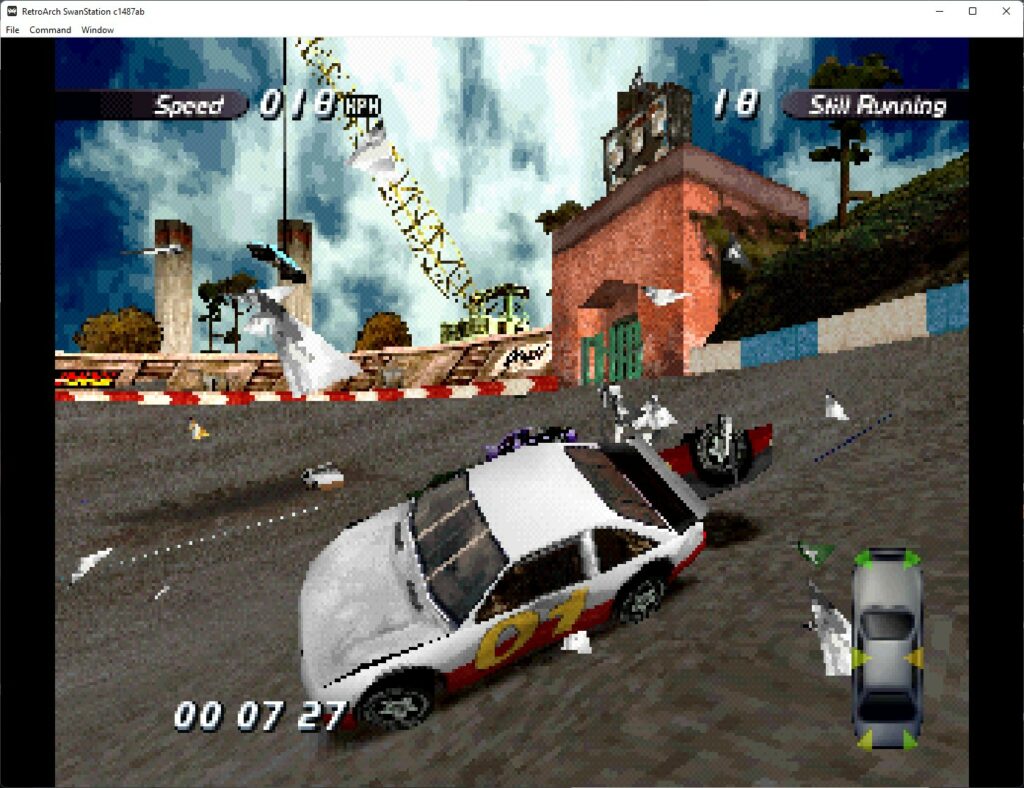 RetroArch PS1 - Destruction Derby 2