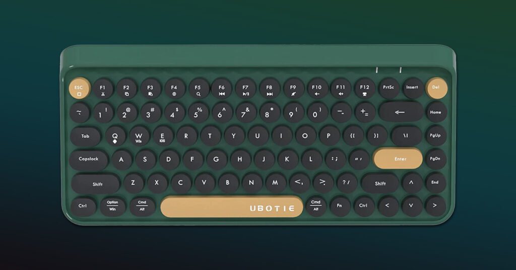 UBOTIE Portable Bluetooth Typewriter Keyboard