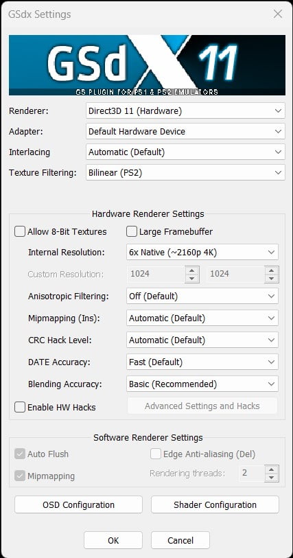 PS2 Games On PC PCSX2 Video Plugin Settings